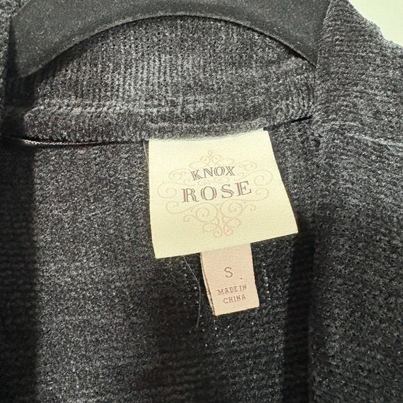 Knox Rose Women's Black Boho Whimsygoth Velveteen Cardigan Sweater - Size Small - Picture 4 of 6